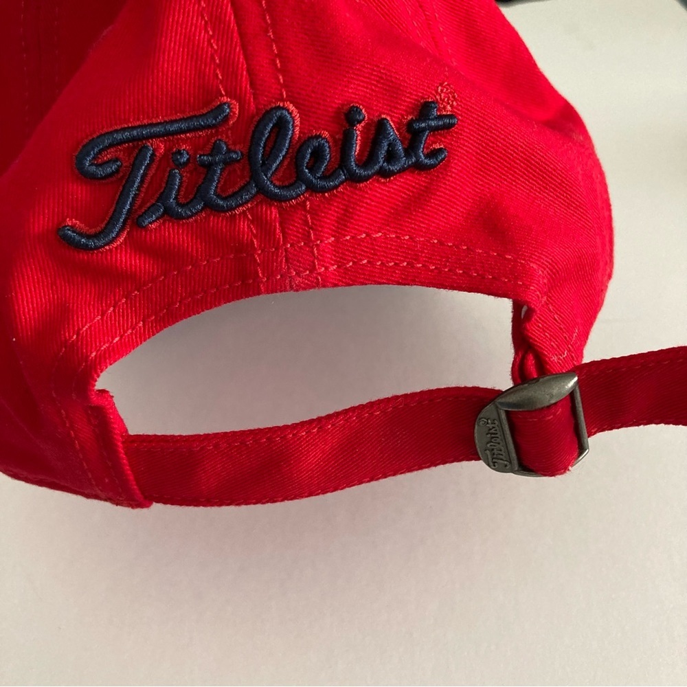 Titleist Red Embroidered Script Golf Cap - Picture 6 of 8